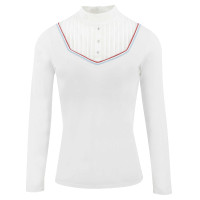 Polo Equithème Cabourg lange mouwen Bianco Polo Equithème Cabourg lange mouwen Bianco