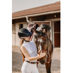 Polo in mesh Equithème Molly Bianco