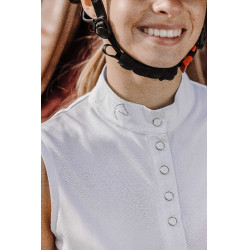 Polo in mesh Equithème Molly Bianco