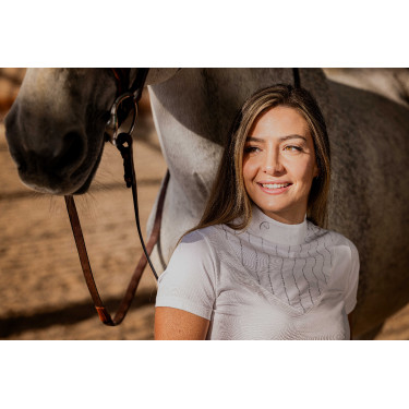 Polo Equithème Funza Maniche corte Bianco