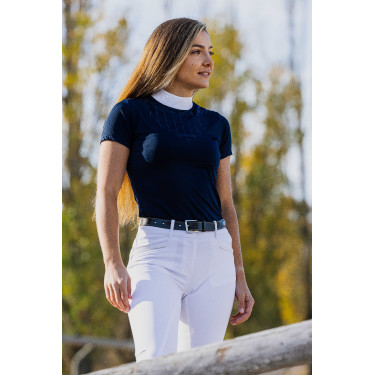 Polo Equithème Funza Maniche corte Blu navy