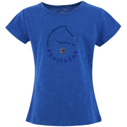 T-shirt Equithème Claire Bambina Blu Monaco