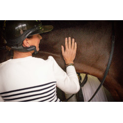 Maglione Pénélope x Saint James Maelle Ecru / blu navy / rosso Motivi Maglione Pénélope x Saint James Maelle Ecru / blu navy / rosso Motivi