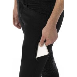 Pantaloni softshell Equitheme Zermatt con fondo in silicone Nero