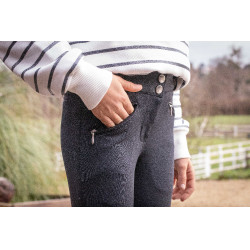 Pantaloni da equitazione Romy Pénélope bambino Grigio melange Pantaloni da equitazione Romy Pénélope bambino Grigio melange