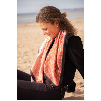 Foulard Pénélope Mya Nero / blu petrolio Foulard Pénélope Mya Nero / blu petrolio