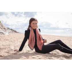 Foulard Pénélope Mya Ecru / ruggine Bianco Foulard Pénélope Mya Ecru / ruggine Bianco