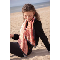Foulard Pénélope Mya Ecru / ruggine Bianco Foulard Pénélope Mya Ecru / ruggine Bianco