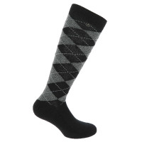 Calze Equithème Argyle donna Nero / grigio
