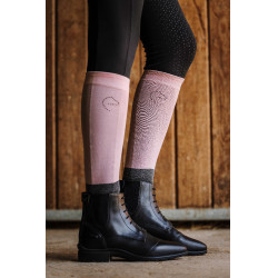 Calzini Equithème Compet Ti amo Rosa antico / antracite Calzini Equithème Compet Ti amo Rosa antico / antracite