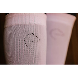 Calzini Equithème Compet Ti amo Rosa antico / antracite Calzini Equithème Compet Ti amo Rosa antico / antracite