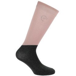 Calzini Equithème Compet Ti amo Rosa antico / antracite Calzini Equithème Compet Ti amo Rosa antico / antracite