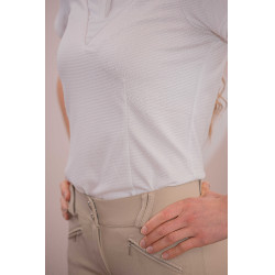 Polo da concorso Pénélope Las Honey maniche corte Bianco