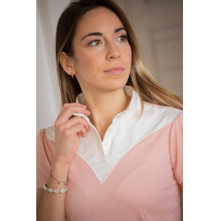 Polo da concorso Pénélope Las Honey maniche corte Rosa Polo da concorso Pénélope Las Honey maniche corte Rosa