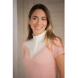 Polo da concorso Pénélope Las Honey maniche corte Rosa Polo da concorso Pénélope Las Honey maniche corte Rosa