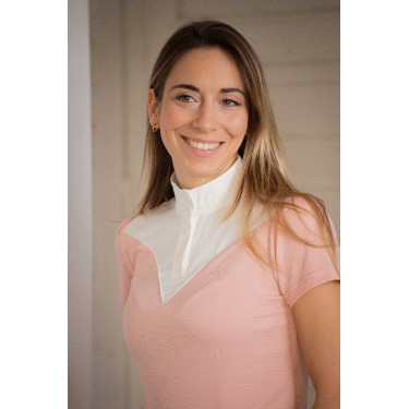 Polo da concorso Pénélope Las Honey maniche corte Rosa Polo da concorso Pénélope Las Honey maniche corte Rosa