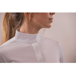 Polo da concorso Pénélope Las Honey a maniche lunghe Bianco