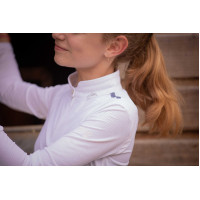 Polo da concorso Pénélope Séville Mesh maniche lunghe Bianco Polo da concorso Pénélope Séville Mesh maniche lunghe Bianco