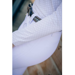 Polo da concorso Siviglia Pénélope maniche lunghe Bianco