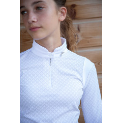 Polo da concorso Siviglia Pénélope maniche lunghe Bianco