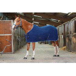 Camicia in pile Riding World con cinghie incrociate 230g Marino / azzurro chiaro Blu