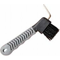 Netta-zoccoli spazzola bicolore T de T Nero / grigio