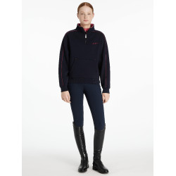 Maglia LeMieux con zip a un quarto Kate Young Rider Blu marino / mirtillo rosso Maglia LeMieux con zip a un quarto Kate Young Rider Blu marino / mirtillo rosso
