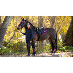 Sottosella misto LeMieux Loire Classic GP Square Blu marino / mirtillo rosso