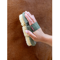 Spazzola LeMieux Flexi Scrubbing Albicocca Arancione