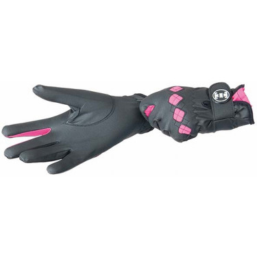 Guanti precisione T di T Nero / fucsia