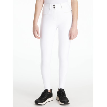 Pantaloni LeMieux grip alle ginocchia Izzy Young Rider Bianco