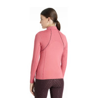 Maglia intima a rete Mia LeMieux Young Rider maniche lunghe Mirtillo rosso Rosa