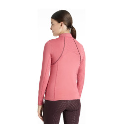 Maglia intima a rete Mia LeMieux Young Rider maniche lunghe Mirtillo rosso Rosa