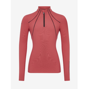 Maglia intima a rete Mia LeMieux Young Rider maniche lunghe Mirtillo rosso Rosa
