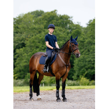 Tappetino LeMieux competition close contact square - cotone Blu navy