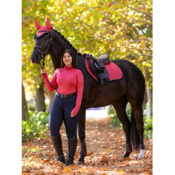 Tappetino LeMieux Reflective Suede Close Contact Square Mirtillo rosso Rosa Tappetino LeMieux Reflective Suede Close Contact Square Mirtillo rosso Rosa