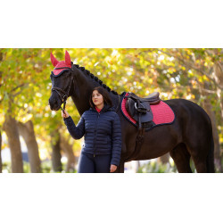 Tappetino LeMieux Reflective Suede Close Contact Square Mirtillo rosso Rosa Tappetino LeMieux Reflective Suede Close Contact Square Mirtillo rosso Rosa