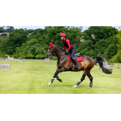 Tappetino LeMieux Reflective Suede Close Contact Square Peperoncino Rosso