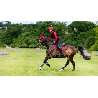 Tappetino LeMieux Reflective Suede Close Contact Square Peperoncino Rosso