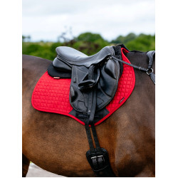 Tappetino LeMieux Reflective Suede Close Contact Square Peperoncino Rosso