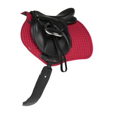 Tappetino LeMieux Reflective Suede Close Contact Square Peperoncino Rosso