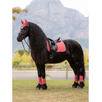 LeMieux Suede Dressage Square Reflective Mirtillo rosso Rosa