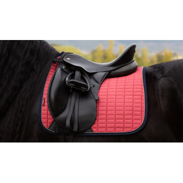LeMieux Suede Dressage Square Reflective Mirtillo rosso Rosa