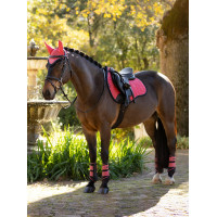 Tappetino LeMieux Reflective Suede Misto GP Square Mirtillo rosso Rosa Tappetino LeMieux Reflective Suede Misto GP Square Mirtillo rosso Rosa