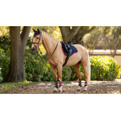 Tappetino LeMieux Reflective Suede Misto GP Square Blu marino / mirtillo rosso