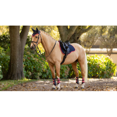 Tappetino LeMieux Reflective Suede Misto GP Square Blu marino / mirtillo rosso