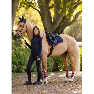 Tappetino LeMieux Reflective Suede Misto GP Square Blu marino / mirtillo rosso