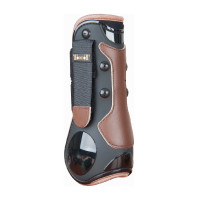 Guêtres coque et cuir T de T Noir / marron