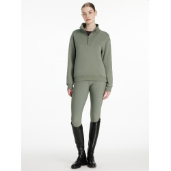 Maglione LeMieux con collo a quarto zip Keira donna Rosmarino Verde