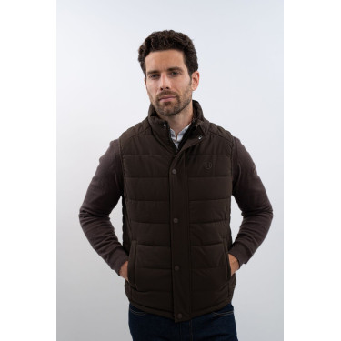 Gilet senza maniche Boston Harcour uomo Cacao Marrone